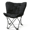 Micro Suede Fabric Butterfly Folding Chair, Black (Shipment from Walmart)