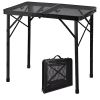 Camping Table, Folding Grill Table 2Ft, Portable Outdoor BBQ & Picnic Table, Easy Storage, Black