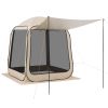 Screen House Tent, 6 x 6 ft, 4-6 Person Pop Up Screen Tent with Extended Awning, Portable Screened in Canopy with Carry Bag, Netting Sides, for Patio