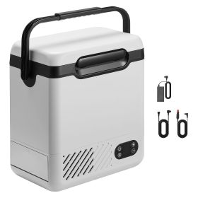 12 Volt Refrigerator, 12.68 QT/ 12L Car Fridge, Portable Electric Freezer Compressor with Handle, 12V/24V DC 100-240V AC, -4 to 68 F/-20 to 20 C