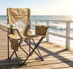 Folding Camping Chair Mesh Backrest  Metal Frame with Carrying Bag Outdoor Portable Reclining Seat for Picnic Travel