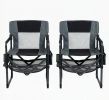 eavy Duty Outdoor Camping Chair Set of 2 with Cup Holder Adjustable Recliner Beach Lawn Chair for Picnic Travel Tailgating