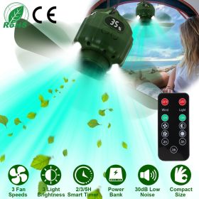 Fresh Fab Finds Portable Camping Ceiling LED Fan 5200mAh USB Battery Powered Hanging Tent Lantern Fan Power Bank with 3 Fan Speed 3 Light Brightness S