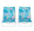 2-Pack Folding Beach Chairs with Sponge Padded Seat Comfortable Camping Outdoor Portable Furniture Set