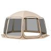 Screen House Tent, 15 x 13.8 ft, 12-15 Person Pop Up Screen Tent, Portable Screened in Canopy with Carry Bag, Netting Sides, Ground Stakes, for Garden