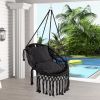 Hanging Hammock Chair with Soft Seat Cushions and Sturdy Rope Chain