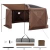Pop up Gazebo Screen Tent, 15 x 15 ft Large 8-Sided Camping Canopy Tent with Removable Top & Carry Bag, Quick-Set & Bite-Proof