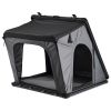 Rooftop Tent Hard Shell, 2-3 Person Aluminum Roof Top Tent Hardshell with Tri-Color LED Light, Thick Mattress & Window