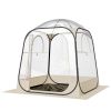 Pop up Sports Tent, 63x63 in Clear Bubble Tent for 2-4 Persons, Waterproof Outdoor Pod with Floor Mat & Top Cover
