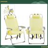 Same Code2801887163*70*99cm Heightened Oxford Cloth Silver White Aluminum Tube Bearing 100kg Beach Chair Yellow