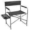 Director Chair with Side Table, Black