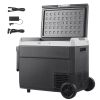 12 Volt Car Refrigerator, 63.4QT/60L Car Fridge, Portable Electric Cooler with Wheels and Handle, -4-68 Fahrenheit