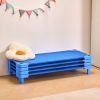 Stackable Kiddie Cot, Pack of 4, Portable Toddler Nap Cots, Standard Size 52" L x 23" W Daycare Cots for Kids