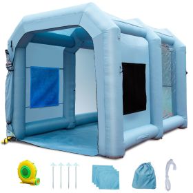 Inflatable Paint Booth, 13x10x9ft Inflatable Spray Booth, 950W High Powerful Blowers Spray Booth Tent