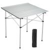 Folding Camping Table, Outdoor Portable Side Tables, Lightweight Fold Up Table, Aluminum Ultra Compact Work Table with Carry Bag, For Cooking, Beach