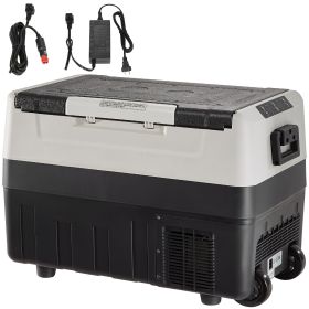 Car Refrigerator, 12 Volt Car Refrigerator Fridge, 58 QT/55 L Dual Zone Portable Freezer, -4-50 Fahrenheit Adjustable Range