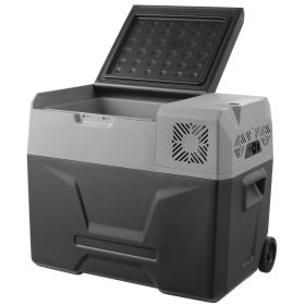 Car Refrigerator, 12 Volt Car Refrigerator Fridge, 40 L Single Zone Portable Freezer with Wheels and Handle, -4-68 F