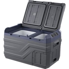 Car Refrigerator, 25 L Dual Zone Portable Freezer, 12 Volt Car Refrigerator Fridge, -4-68 F Adjustable Range