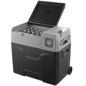 Car Refrigerator, 12 Volt Car Refrigerator Fridge, 50 L Single Zone Portable Freezer with Wheels and Handle, -4 F-68 F