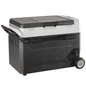 Car Refrigerator, 12 Volt Car Refrigerator Fridge, 56 QT/53 L Dual Zone Portable Freezer, -4-50 Fahrenheit Adjustable Range