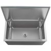 Drop in Ice Chest, 28"L x 16"W x 17"H Stainless Steel Drop in Cooler, 87.6 Quart Commercial Ice Bin with Flip Lid for Outdoor Kitchen Patio Bar