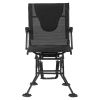 Hunting Chair, 360° Silent Swivel, Foldable Portable Blind Chair, Heavy-Duty Steel Frame Ground Stool Seat, with Armrests, Adjustable Carry Strap