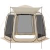 Screen House Tent, 10 x 9.2 ft, 4-8 Person Pop Up Screen Tent with Extended Awning, Portable Screened in Canopy with Carry Bag, Netting Sides