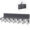 6 Seat Folding Camping Chair with Cup Holder and Carrying Case for Camping, Picnic, Sports Events, Dark Grey