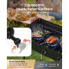 3 Burner Outdoor Propane Gas Stove, 225,000 BTU Propane LPG Gas Camping Stove, Heavy-duty Carbon Steel Outdoor Cooker