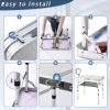 Folding Picnic Table, Small Camping Table with Adjustable Heights, Portable Lightweight Aluminum Side Table for Office, Beach, Garden, Travel