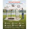 Pop up Sports Tent, 63x63 in Clear Bubble Tent for 2-4 Persons, Waterproof Outdoor Pod with Floor Mat & Top Cover