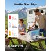 12 Volt Refrigerator, 12.68 QT/ 12L Car Fridge, Portable Electric Freezer Compressor with Handle, 12V/24V DC 100-240V AC, -4 to 68 F/-20 to 20 C