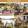 Portable Folding Camping Table with Adjustable Heights