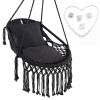 Hanging Hammock Chair with Soft Seat Cushions and Sturdy Rope Chain