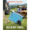 12 Volt Car Refrigerator, 63.4QT/60L Car Fridge, Portable Electric Cooler with Wheels and Handle, -4-68 Fahrenheit