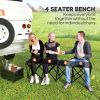 Portable 4-Seater Folding Camping Chair, Team Bench Chair with Carry Bag for Soccer Football Team, No Assembly