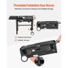 2 Burner Outdoor Propane Gas Stove, 150,000 BTU Propane LPG Gas Camping Stove, Foldable Heavy-duty Carbon Steel Outdoor Cooker