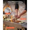 Foldable Charcoal Grill, 250 sq.in. Portable Charcoal Barbecue Grill with Liftable Charcoal Tray & Side Tables