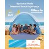 Beach Tent Sun Shelter for 8 Person, UPF 50+ Protection, Portable Sun Shade Canopy with Carrying Bag & Sand Pockets