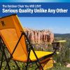 Foldable Camping Chair, Vik Black, Polyester, Mesh, Steel, Portable, Durable, Unisex
