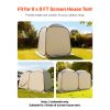 Sun Shade Sail Canopy Covers, Fit for 6 x 6 ft Screen House Tent, Sun Protection, 5.51 x 5.71 ft 300D Oxford Silver-Coated Fabric