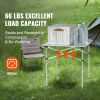 Folding Camping Table, Outdoor Portable Side Tables, Lightweight Fold Up Table, Aluminum Ultra Compact Work Table with Carry Bag, For Cooking, Beach