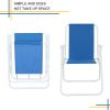 Same Model Code: 73351520Oxford Cloth Iron Outdoor Beach Chair Blue
