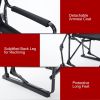 Folding Camping Chair, Padded High Back, Adjustable Lumbar Support, Extra Wide for Adults, 500 lbs Steel Frame, Portable Outdoor,Black