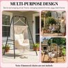 Hammock chair frame, outdoor swing frame, supporting hammock, black