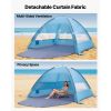 Beach Tent Sun Shelter for 8 Person, UPF 50+ Protection, Portable Sun Shade Canopy with Carrying Bag & Sand Pockets