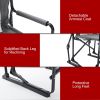 Folding Camping Chair, Padded High Back, Adjustable Lumbar Support, Extra Wide for Adults, 500 lbs Steel Frame, Portable Outdoor,Gray