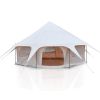 600D Oxford Bell Tent 14.8ft*9.2ft with Stove Jack for Glamping & Family Camping