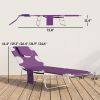 Tanning Chair with Face Hole, 5-Level Adjustable Outdoor Chaise Lounge Chair with Pillow for Beach, Pool, Purple