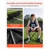 Portable Folding Bench, 4 Seat Foldable Soccer Bench with Side Pockets and Carrying Bag, Lightweight Sideline Seating with Back Rest for Football